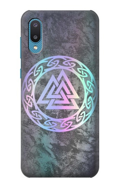 W3833 Valknut Odin Wotans Knot Hrungnir Heart Hard Case and Leather Flip Case For Samsung Galaxy A04, Galaxy A02, M02