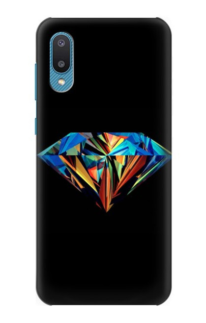 W3842 Abstract Colorful Diamond Hard Case and Leather Flip Case For Samsung Galaxy A04, Galaxy A02, M02