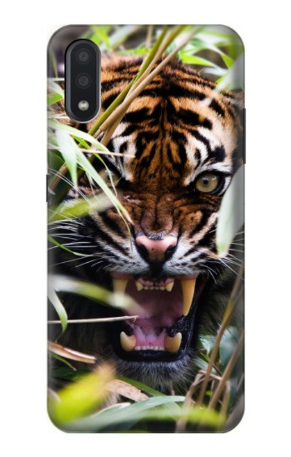 W3838 Barking Bengal Tiger Hard Case and Leather Flip Case For Samsung Galaxy A01