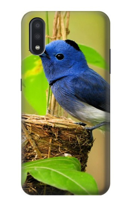 W3839 Bluebird of Happiness Blue Bird Hard Case and Leather Flip Case For Samsung Galaxy A01