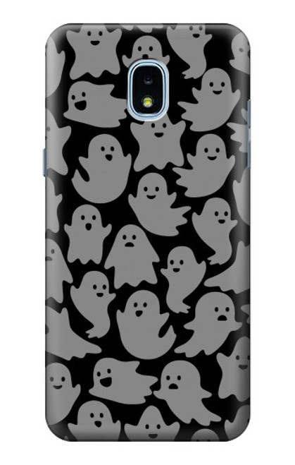 W3835 Cute Ghost Pattern Hard Case and Leather Flip Case For Samsung Galaxy J3 (2018), J3 Star, J3 V 3rd Gen, J3 Orbit, J3 Achieve, Express Prime 3, Amp Prime 3