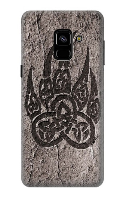 W3832 Viking Norse Bear Paw Berserkers Rock Hard Case and Leather Flip Case For Samsung Galaxy A8 (2018)