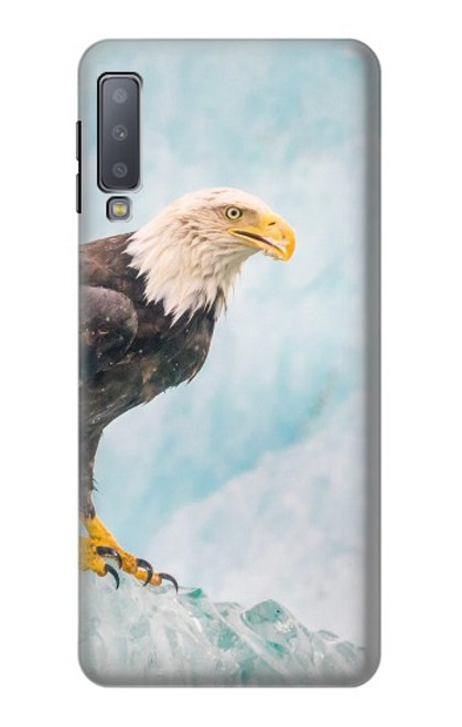 W3843 Bald Eagle On Ice Hard Case and Leather Flip Case For Samsung Galaxy A7 (2018)