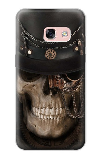 W3852 Steampunk Skull Hard Case and Leather Flip Case For Samsung Galaxy A3 (2017)