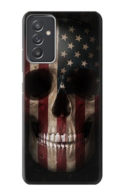 W3850 American Flag Skull Hard Case and Leather Flip Case For Samsung Galaxy Quantum 2