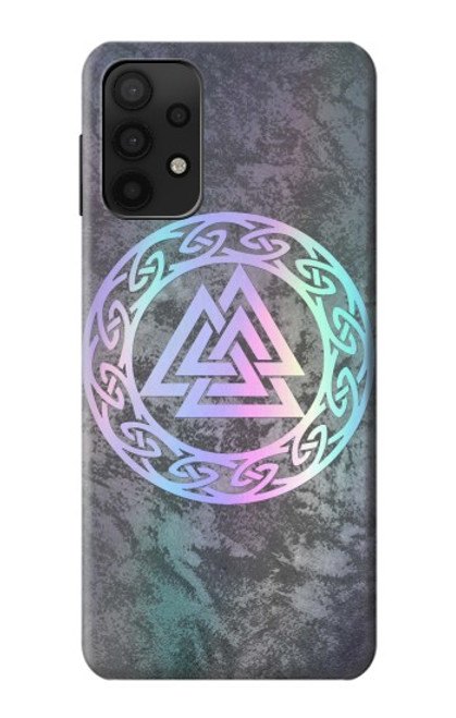 W3833 Valknut Odin Wotans Knot Hrungnir Heart Hard Case and Leather Flip Case For Samsung Galaxy M32 5G