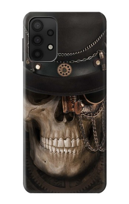 W3852 Steampunk Skull Hard Case and Leather Flip Case For Samsung Galaxy M32 5G