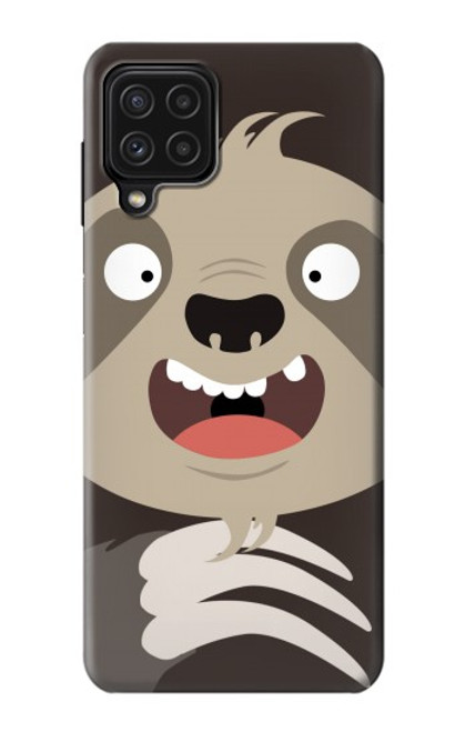 W3855 Sloth Face Cartoon Hard Case and Leather Flip Case For Samsung Galaxy M22