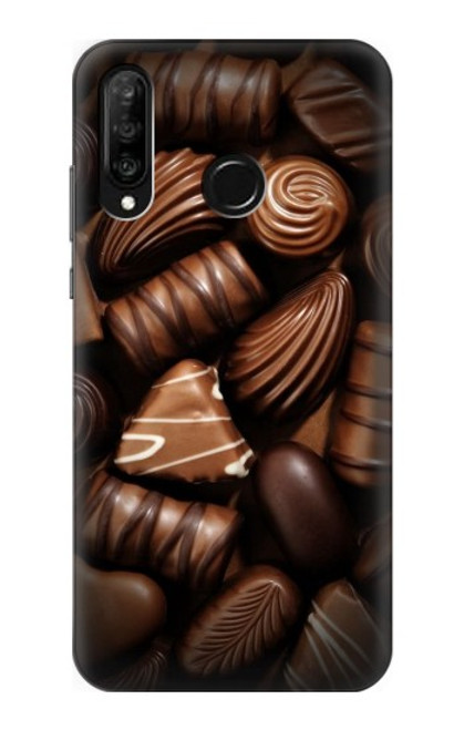 W3840 Dark Chocolate Milk Chocolate Lovers Hard Case and Leather Flip Case For Huawei P30 lite
