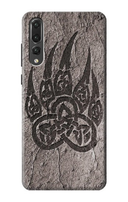 W3832 Viking Norse Bear Paw Berserkers Rock Hard Case and Leather Flip Case For Huawei P20 Pro