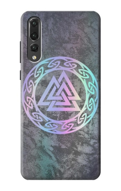 W3833 Valknut Odin Wotans Knot Hrungnir Heart Hard Case and Leather Flip Case For Huawei P20 Pro