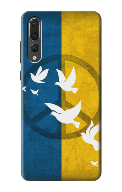 W3857 Peace Dove Ukraine Flag Hard Case and Leather Flip Case For Huawei P20 Pro