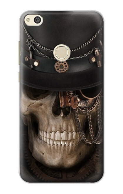 W3852 Steampunk Skull Hard Case and Leather Flip Case For Huawei P8 Lite (2017)