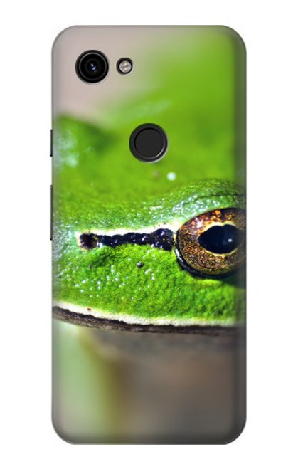 W3845 Green frog Hard Case and Leather Flip Case For Google Pixel 3a