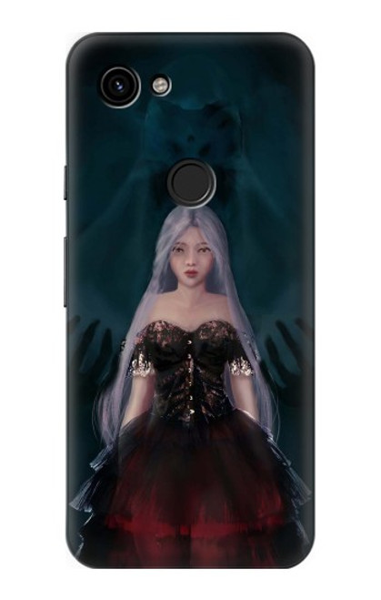 W3847 Lilith Devil Bride Gothic Girl Skull Grim Reaper Hard Case and Leather Flip Case For Google Pixel 3a