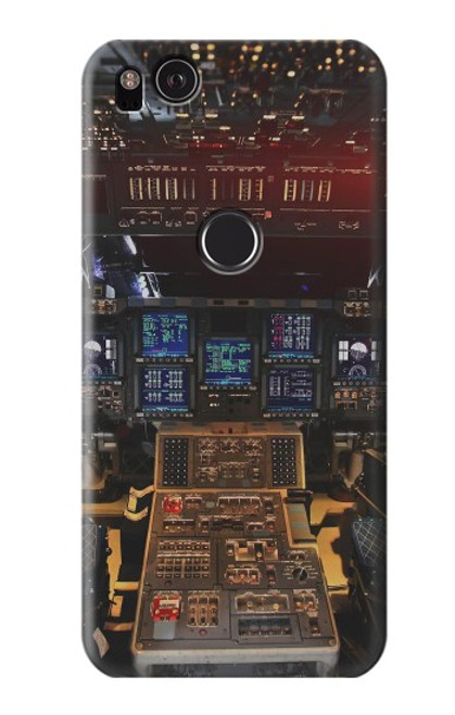 W3836 Airplane Cockpit Hard Case and Leather Flip Case For Google Pixel 2