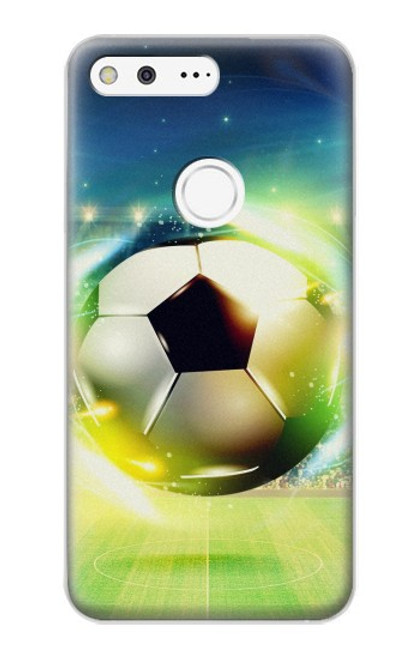 W3844 Glowing Football Soccer Ball Hard Case and Leather Flip Case For Google Pixel XL