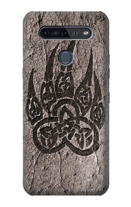 W3832 Viking Norse Bear Paw Berserkers Rock Hard Case and Leather Flip Case For LG K51S