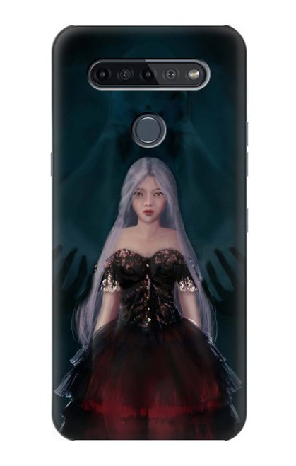 W3847 Lilith Devil Bride Gothic Girl Skull Grim Reaper Hard Case and Leather Flip Case For LG K51S