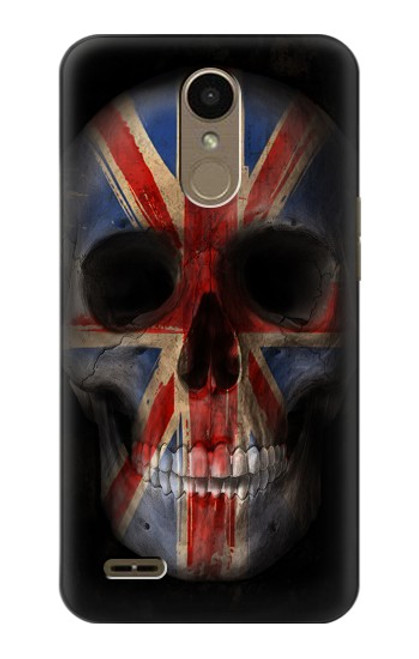 W3848 United Kingdom Flag Skull Hard Case and Leather Flip Case For LG K10 (2018), LG K30