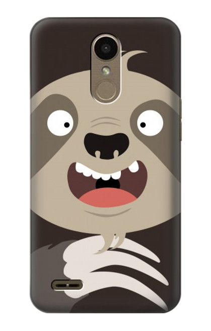 W3855 Sloth Face Cartoon Hard Case and Leather Flip Case For LG K10 (2018), LG K30