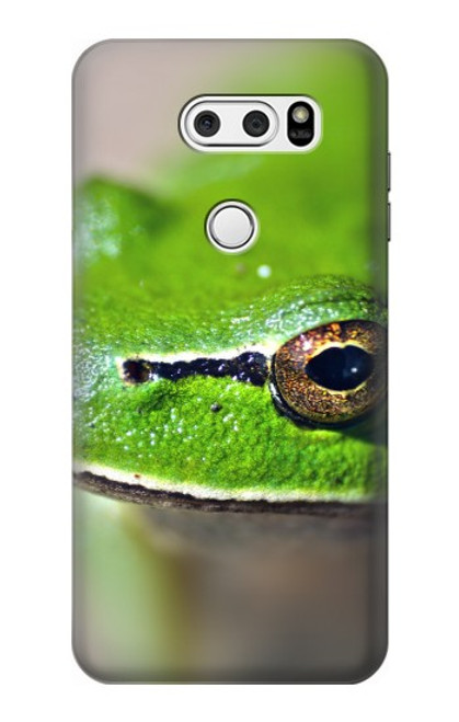 W3845 Green frog Hard Case and Leather Flip Case For LG V30, LG V30 Plus, LG V30S ThinQ, LG V35, LG V35 ThinQ