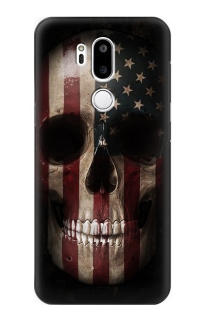 W3850 American Flag Skull Hard Case and Leather Flip Case For LG G7 ThinQ