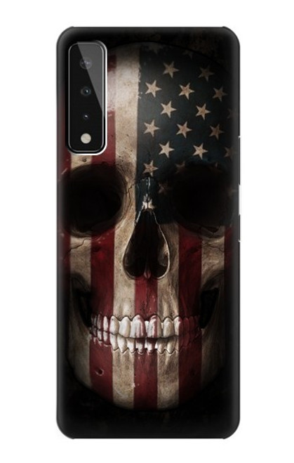 W3850 American Flag Skull Hard Case and Leather Flip Case For LG Stylo 7 5G