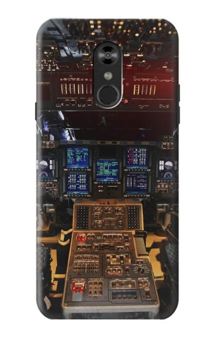 W3836 Airplane Cockpit Hard Case and Leather Flip Case For LG Q Stylo 4, LG Q Stylus