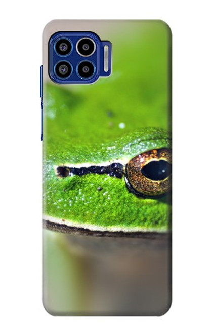 W3845 Green frog Hard Case and Leather Flip Case For Motorola One 5G