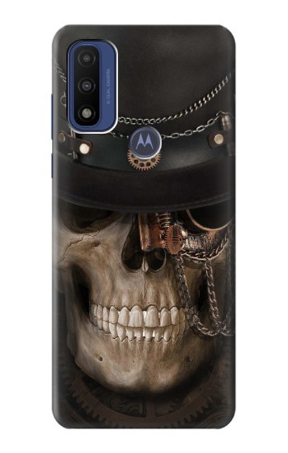 W3852 Steampunk Skull Hard Case and Leather Flip Case For Motorola G Pure