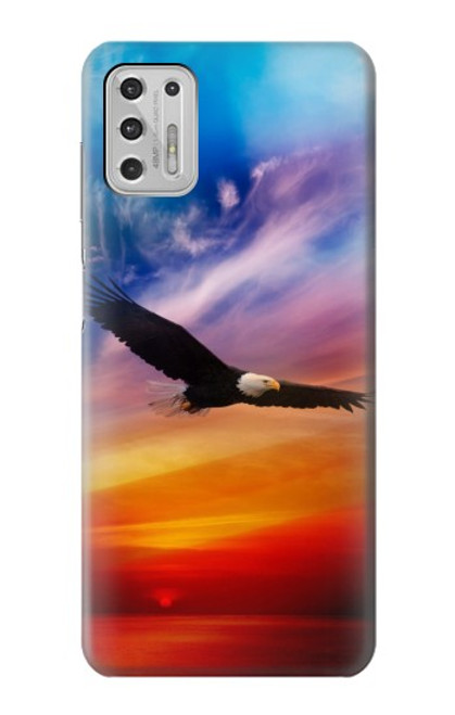 W3841 Bald Eagle Flying Colorful Sky Hard Case and Leather Flip Case For Motorola Moto G Stylus (2021)