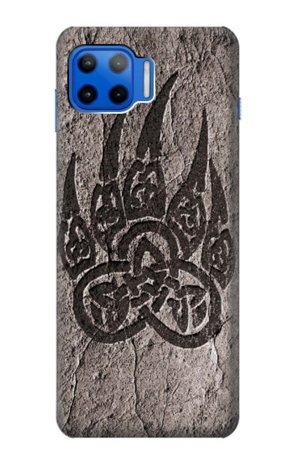 W3832 Viking Norse Bear Paw Berserkers Rock Hard Case and Leather Flip Case For Motorola Moto G 5G Plus