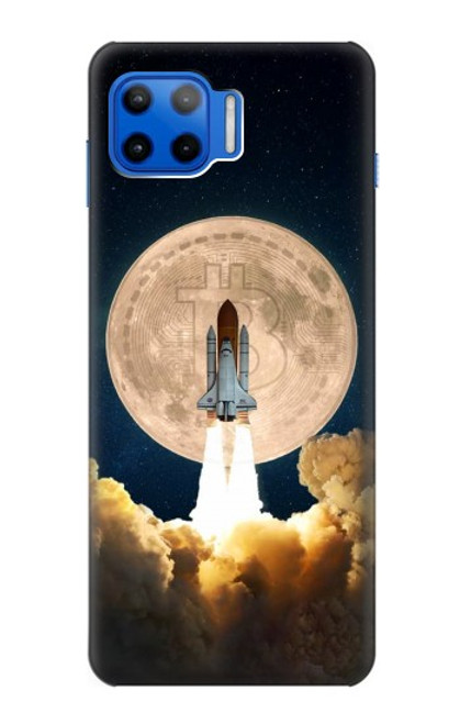 W3859 Bitcoin to the Moon Hard Case and Leather Flip Case For Motorola Moto G 5G Plus