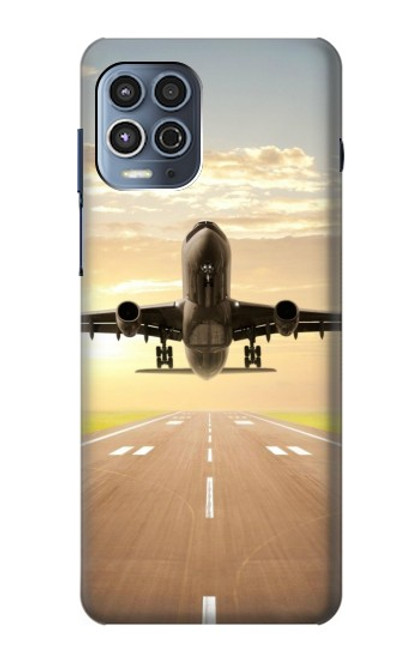 W3837 Airplane Take off Sunrise Hard Case and Leather Flip Case For Motorola Moto G100