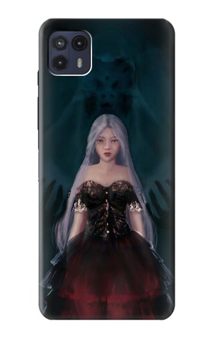 W3847 Lilith Devil Bride Gothic Girl Skull Grim Reaper Hard Case and Leather Flip Case For Motorola Moto G50 5G