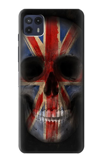 W3848 United Kingdom Flag Skull Hard Case and Leather Flip Case For Motorola Moto G50 5G