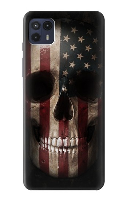W3850 American Flag Skull Hard Case and Leather Flip Case For Motorola Moto G50 5G