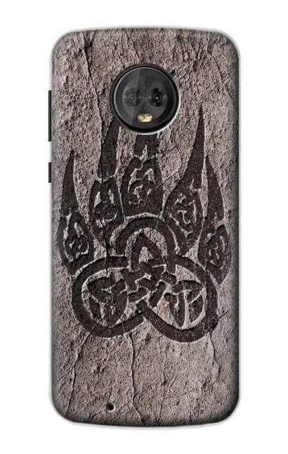 W3832 Viking Norse Bear Paw Berserkers Rock Hard Case and Leather Flip Case For Motorola Moto G6