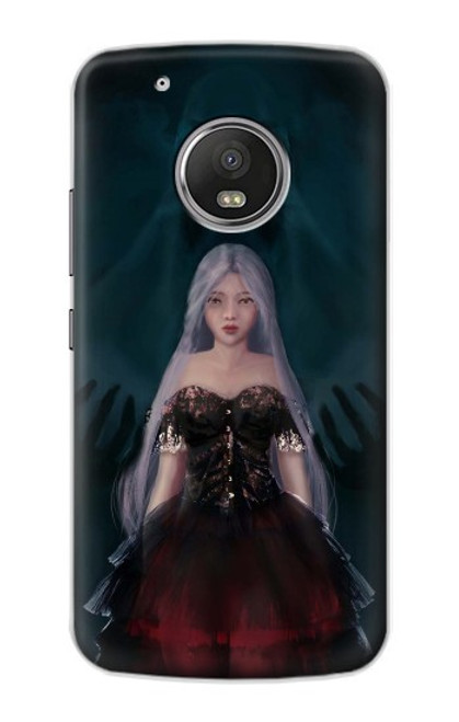 W3847 Lilith Devil Bride Gothic Girl Skull Grim Reaper Hard Case and Leather Flip Case For Motorola Moto G5 Plus