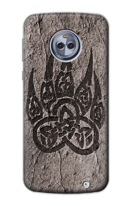 W3832 Viking Norse Bear Paw Berserkers Rock Hard Case and Leather Flip Case For Motorola Moto X4