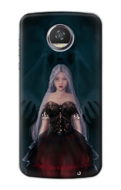W3847 Lilith Devil Bride Gothic Girl Skull Grim Reaper Hard Case and Leather Flip Case For Motorola Moto Z2 Play, Z2 Force