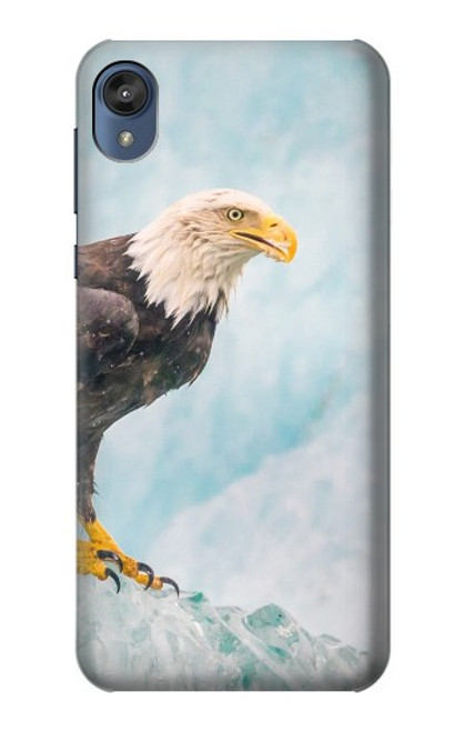 W3843 Bald Eagle On Ice Hard Case and Leather Flip Case For Motorola Moto E6, Moto E (6th Gen)