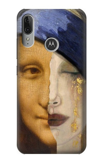 W3853 Mona Lisa Gustav Klimt Vermeer Hard Case and Leather Flip Case For Motorola Moto E6 Plus, Moto E6s