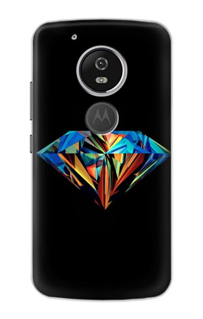 W3842 Abstract Colorful Diamond Hard Case and Leather Flip Case For Motorola Moto G6 Play, Moto G6 Forge, Moto E5