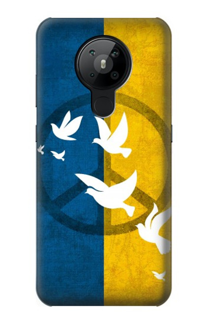 W3857 Peace Dove Ukraine Flag Hard Case and Leather Flip Case For Nokia 5.3