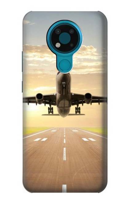 W3837 Airplane Take off Sunrise Hard Case and Leather Flip Case For Nokia 3.4