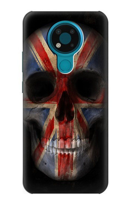 W3848 United Kingdom Flag Skull Hard Case and Leather Flip Case For Nokia 3.4