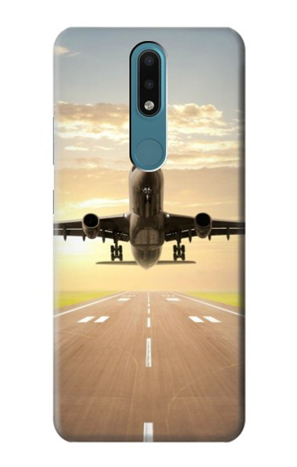 W3837 Airplane Take off Sunrise Hard Case and Leather Flip Case For Nokia 2.4