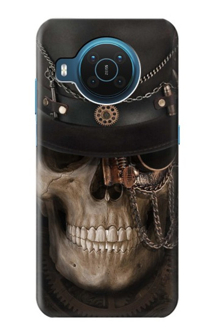 W3852 Steampunk Skull Hard Case and Leather Flip Case For Nokia X20
